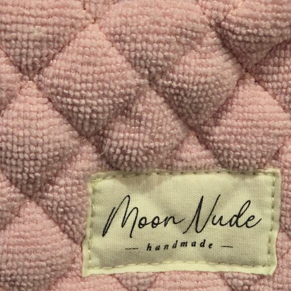 Moon Nude Candy Pink Terry Quilted Backpack 11" x 16" x 5" - Picture 3 of 8
